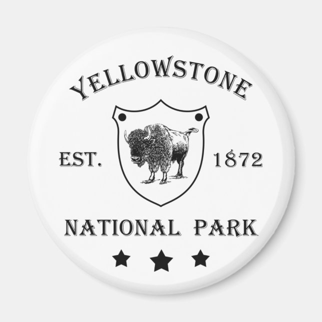 Íman Parque Nacional de Yellowstone (Frente)