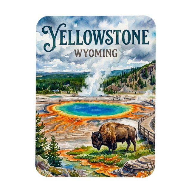 Íman Parque Nacional de Yellowstone EUA (Vertical)