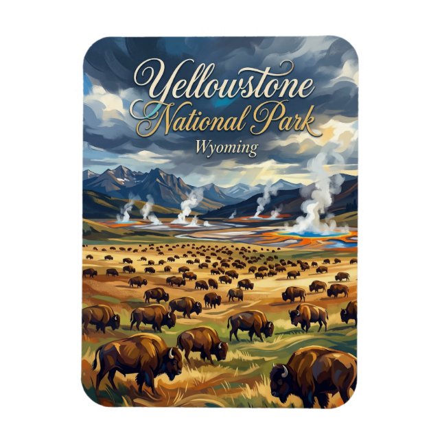 Íman Parque Nacional de Yellowstone EUA (Vertical)