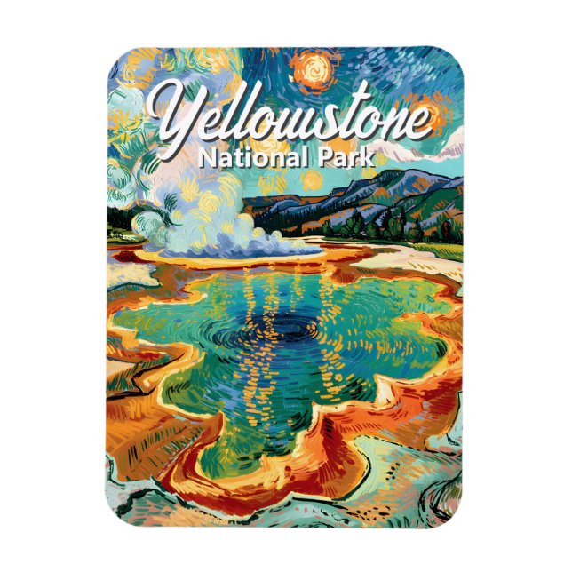 Íman Parque Nacional de Yellowstone Grand Prismatic Van (Vertical)