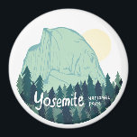Íman Parque Nacional de Yosemite, Metade Dome Teal Gree<br><div class="desc">Veja esta incrível ilustração colorida do Parque Nacional de Yosemite e prepare-se para caminhar, acampar e subir! Veja meu compro por mais designs também! Coletar todos os parques, estou criando novos o tempo todo. Vejam meu compro por mais caminhadas, acampar, vida derrotada, pássaros e muito mais! Você também pode encontrar...</div>