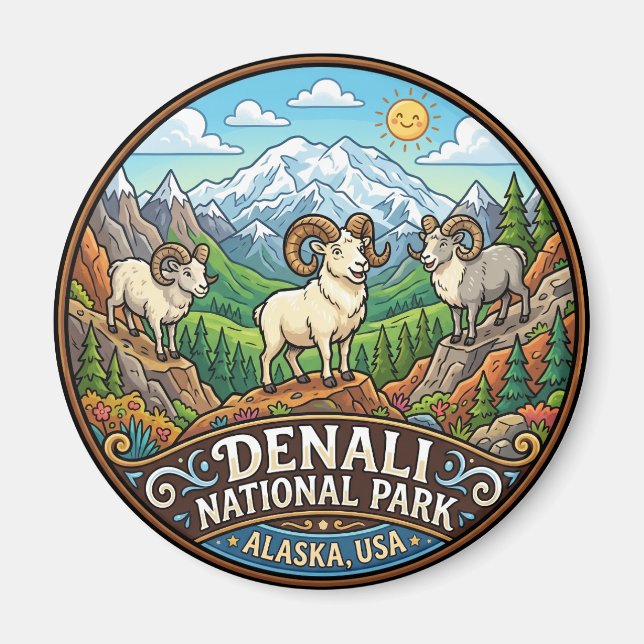 Íman Parque Nacional Denali Alasca (Frente)