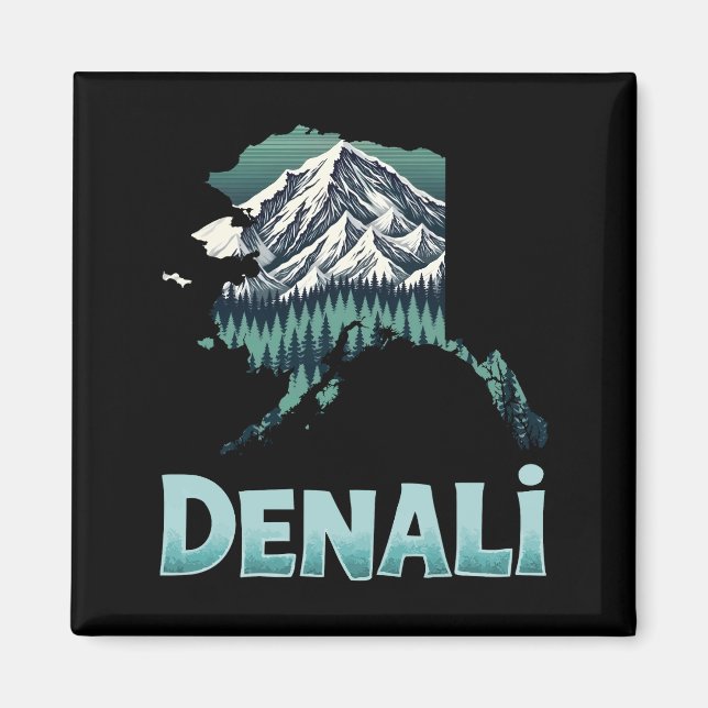 Íman Parque Nacional Denali, Alasca, Selvagem de Montan (Frente)