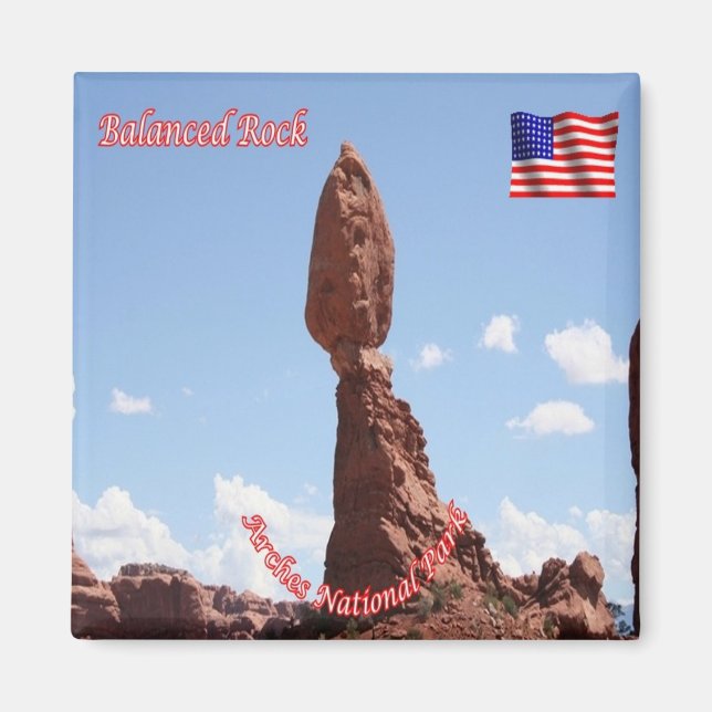 Íman Parque Nacional do ARCHES zUS163, Balanced Rock, F (Frente)