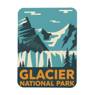 Íman Parque Nacional do Glacier Vintage