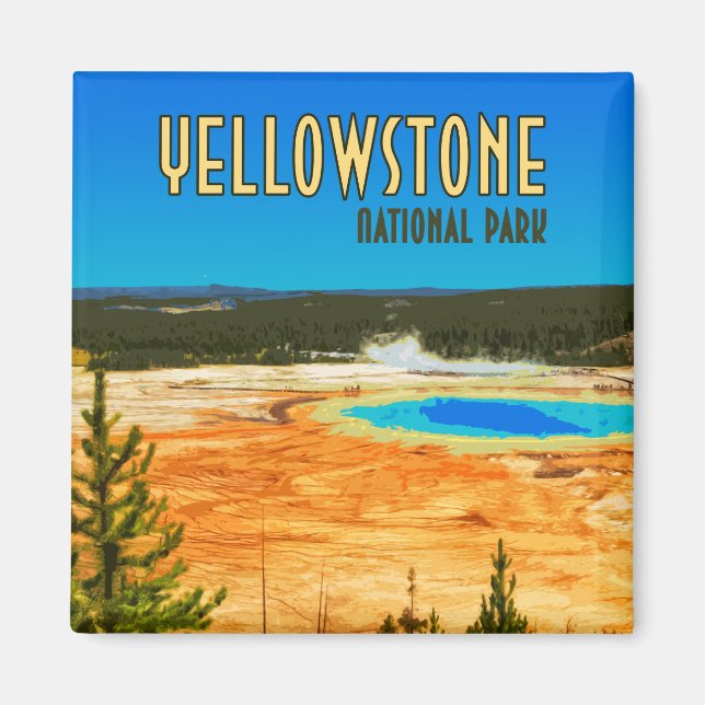 Íman Parque Nacional do Grande Prismático Yellowstone V (Frente)