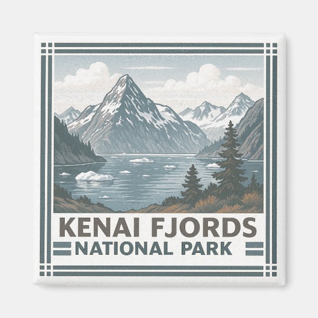 Íman Parque Nacional do Kenai Fjords (Frente)