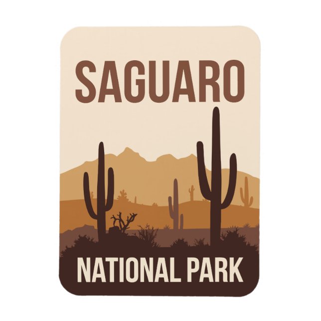 Íman Parque Nacional do Saguaro - Viagem mínima (Vertical)