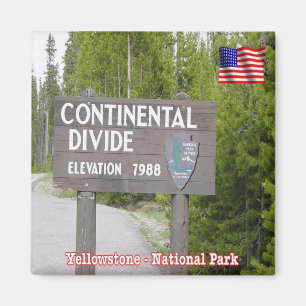 Íman Parque Nacional dos EUA Yellowstone - Divisão Con