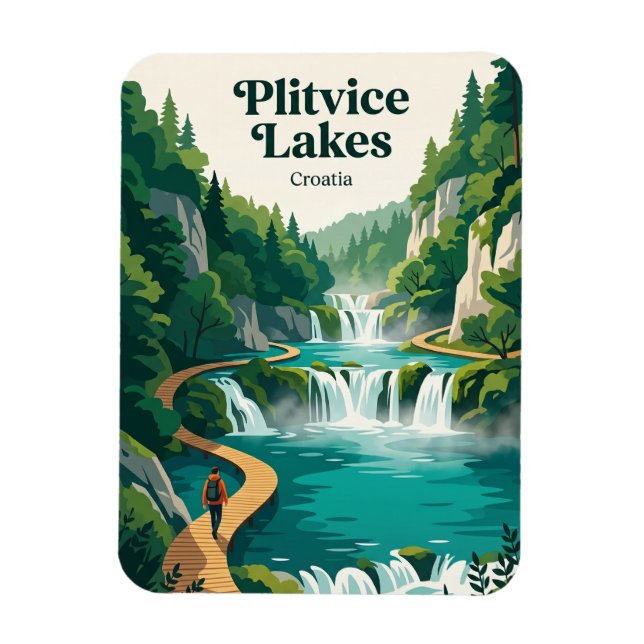 Íman Parque Nacional dos Lagos de Plitvice Croácia (Vertical)