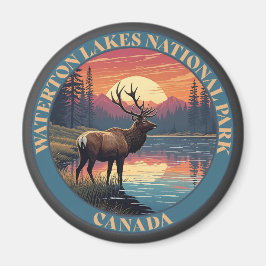 Íman Parque Nacional dos Lagos Waterton do Canadá
