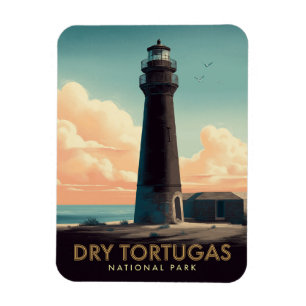 Íman Parque Nacional Dry Tortugas Farol Vintage