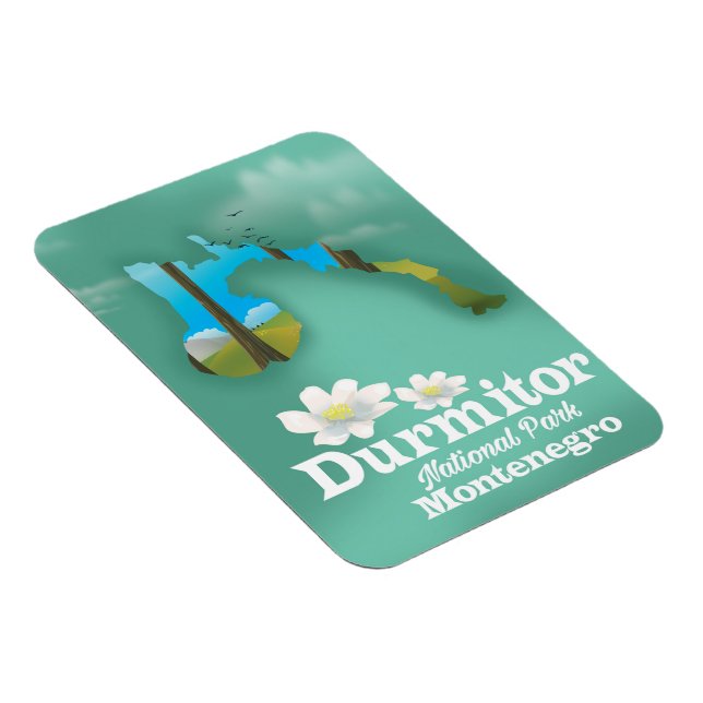 Íman parque nacional Durmitor, Montenegro mapa (Lado Direito)