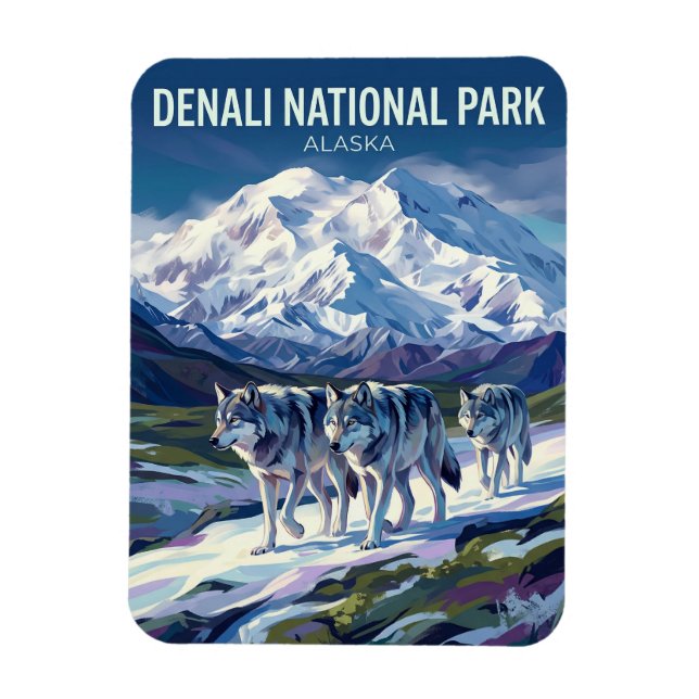 Íman Parque Nacional e Reserva Denali Alasca (Vertical)