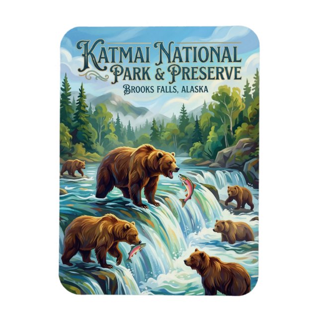 Íman Parque Nacional e Reserva Katmai EUA (Vertical)