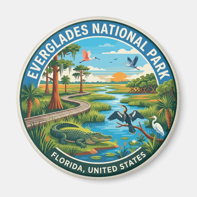 Íman Parque Nacional Everglades Flórida (Frente)