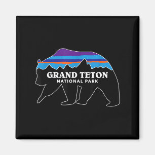 Íman Parque nacional grand teton urso pardo minimalista
