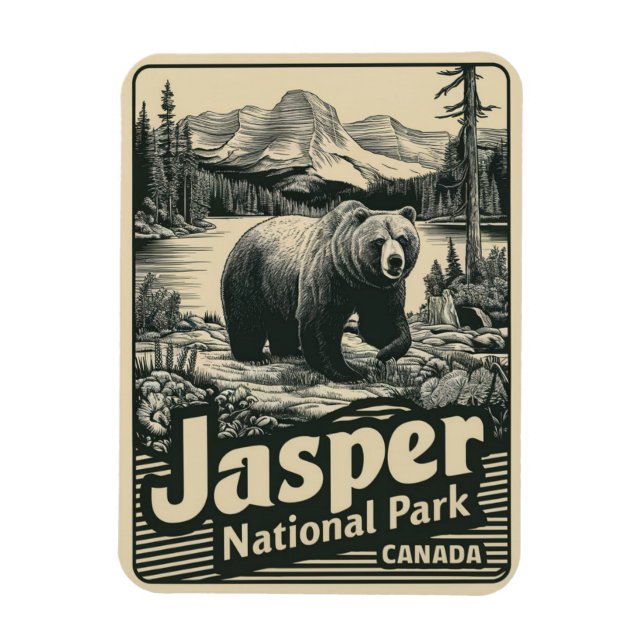 Íman Parque Nacional Jasper Alberta Canadá presentes vi (Vertical)