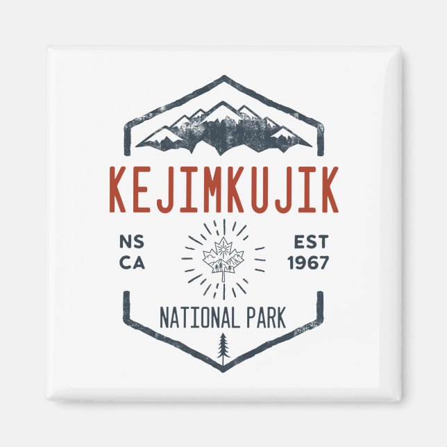 Íman Parque Nacional Kejimkujik, Canadá, Vintage, foi d (Frente)