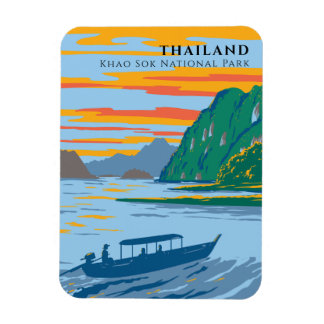 Íman Parque Nacional Khao Sok Tailândia Viagem Art Déco
