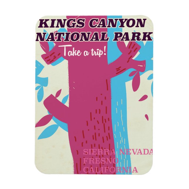 Íman parque nacional kings canyon, pôster da Califórnia (Vertical)