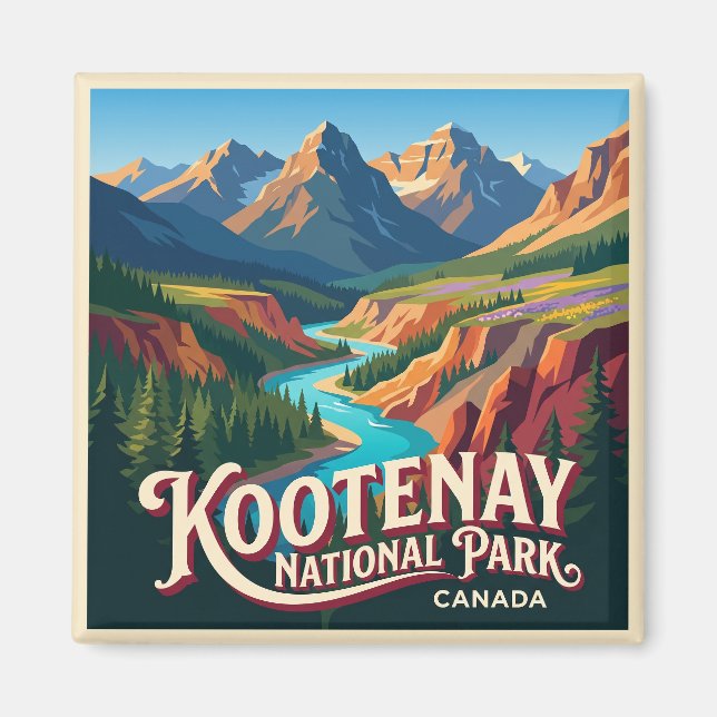 Íman Parque Nacional Kootenay Canadá (Frente)