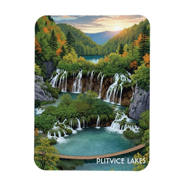 Íman Parque nacional Lagos de Plitvice Croácia (Vertical)