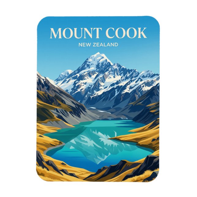 Íman Parque Nacional Mount Cook Nova Zelândia (Vertical)
