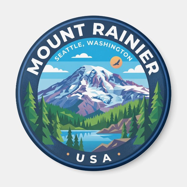 Íman Parque Nacional Mount Rainier Washington (Frente)