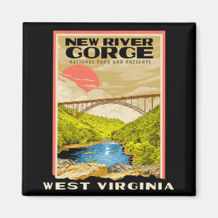 Íman Parque Nacional New River Gorge West Virginia Desc