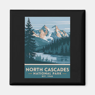 Íman Parque Nacional North Cascades Camping Vintage Hom