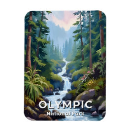 Íman Parque Nacional Olímpico | Arte de Viagem de Washi