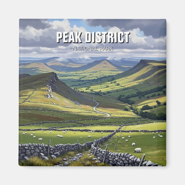 Íman Parque Nacional Peak District Inglaterra Viagem (Frente)