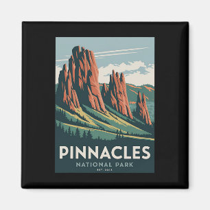 Íman Parque Nacional Pinnacles Camping Vintage Homens