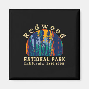 Íman Parque Nacional Redwood Califórnia Cam Retro Vinta