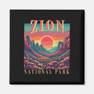 Íman Parque Nacional Retro Zion Utah Montanha Mulheres
