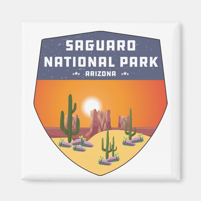Íman Parque Nacional Saguaro Souvenir Cactus Arizona (Frente)