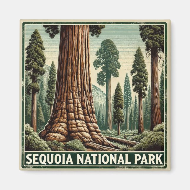 Íman Parque Nacional Sequoia (Frente)