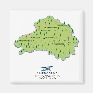 Íman parque nacional Snowdonia, mapa de Gales