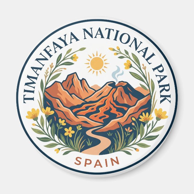 Íman Parque Nacional Timanfaya Espanha (Frente)