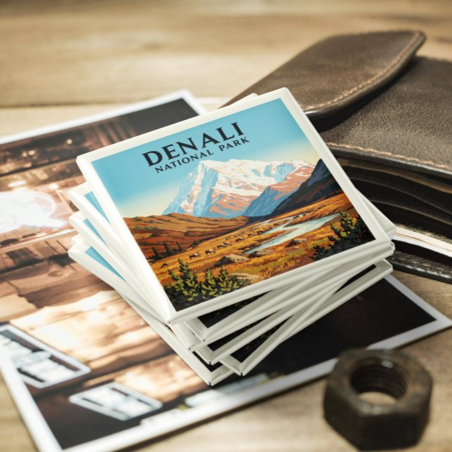 Íman Parque Nacional Vintage Denali (Criador carregado)