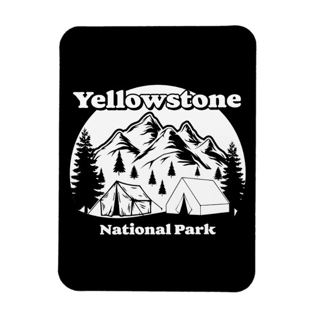 Íman Parque Nacional Vintage Yellowstone (Vertical)
