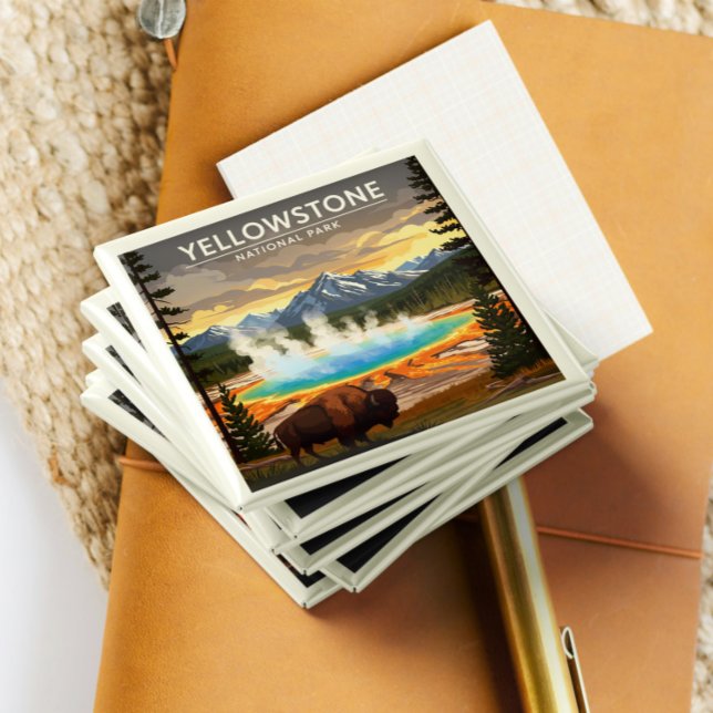 Íman Parque Nacional Vintage Yellowstone (Criador carregado)