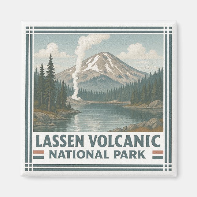 Íman Parque Nacional Vulcânico Lassen (Frente)