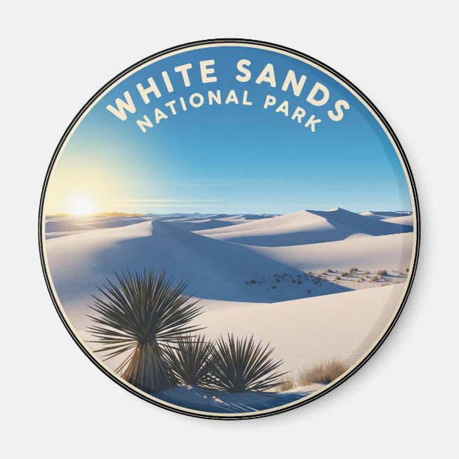 Íman Parque Nacional White Sands Novo México (Frente)