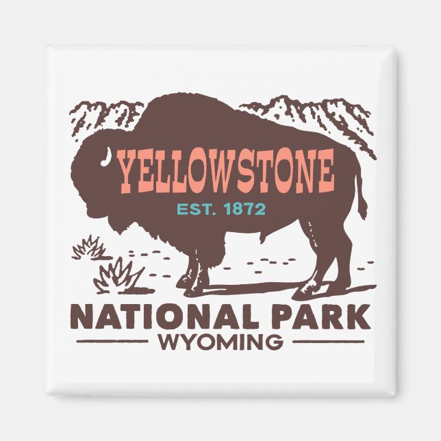 Íman Parque Nacional Yellowstone (Frente)