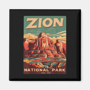 Íman Parque Nacional Zion Utah Angels Landing Vintage H