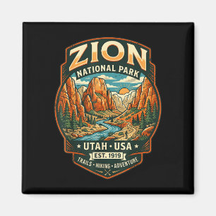 Íman parque nacional zion utah canyon retro caminhada
