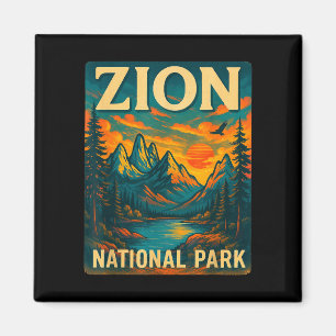 Íman parque nacional zion viagem vintage ao ar livre