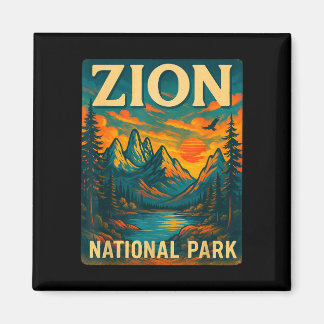 Íman parque nacional zion viagem vintage ao ar livre